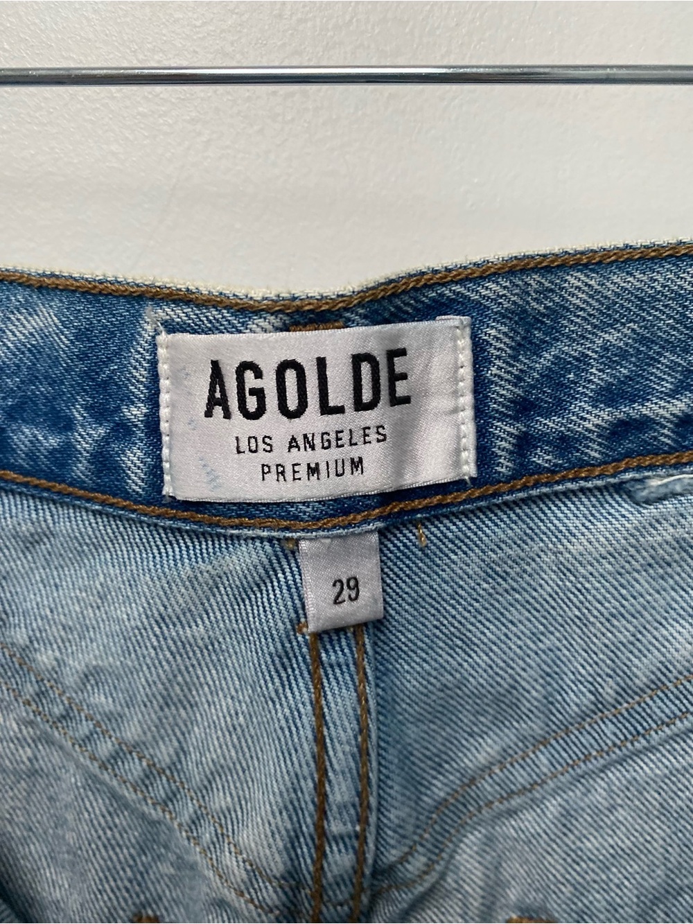 Agolde Dorian accident was high rise denim skirt size 29 - Picture 5 of 6